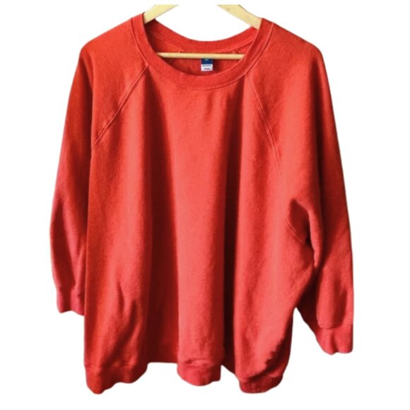 Old Navy Sweaters - Old Navy Orange-Red Crewneck Sweatshirt Women’s 4X Cozy Pullover